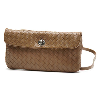 BOTTEGA VENETA ボッテガヴェネタ バッグ コピー レザーショルダーバッグ 125787 v0016 2880 ポシェットバッグ キャラメルブラウン レディース